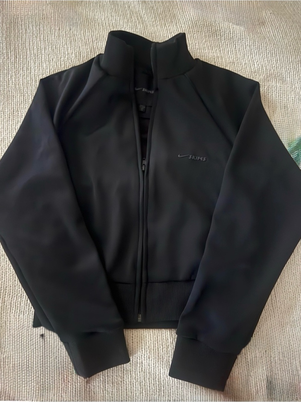 Nike x SKIMS  Cropped Track Jacket -Obsidian Size XS